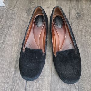 Clarks women's suede wedges shoes size 9